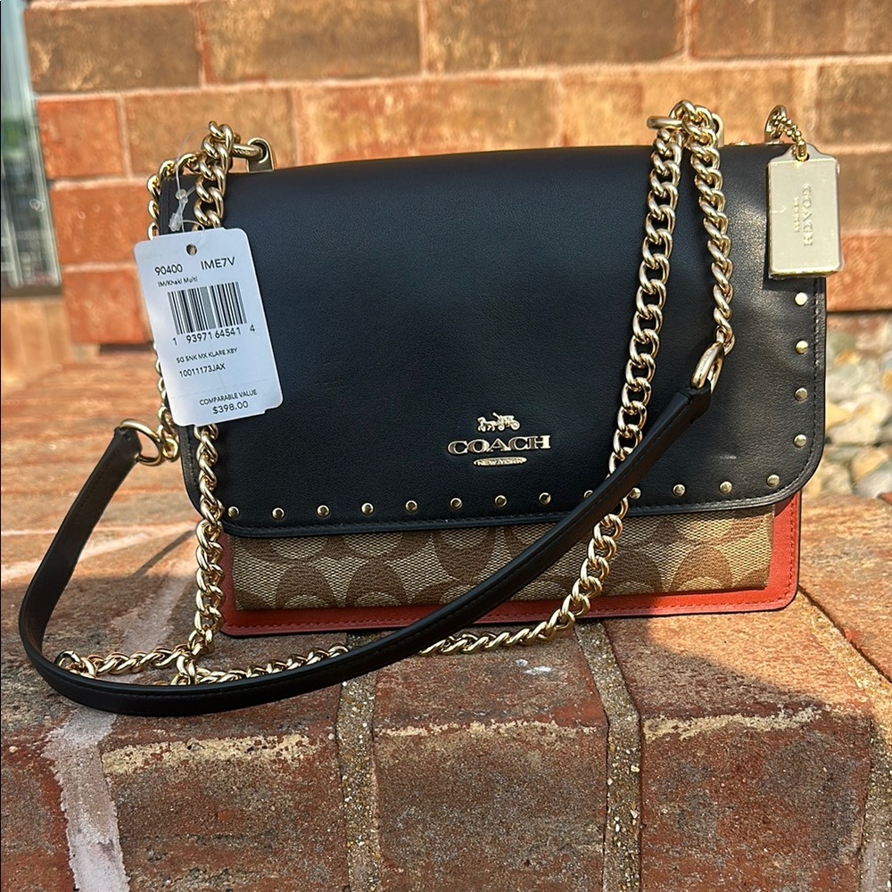 Coach Black and Tan Women's Bag